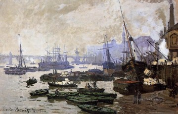  barco - Barcos en el puerto de Londres Claude Monet